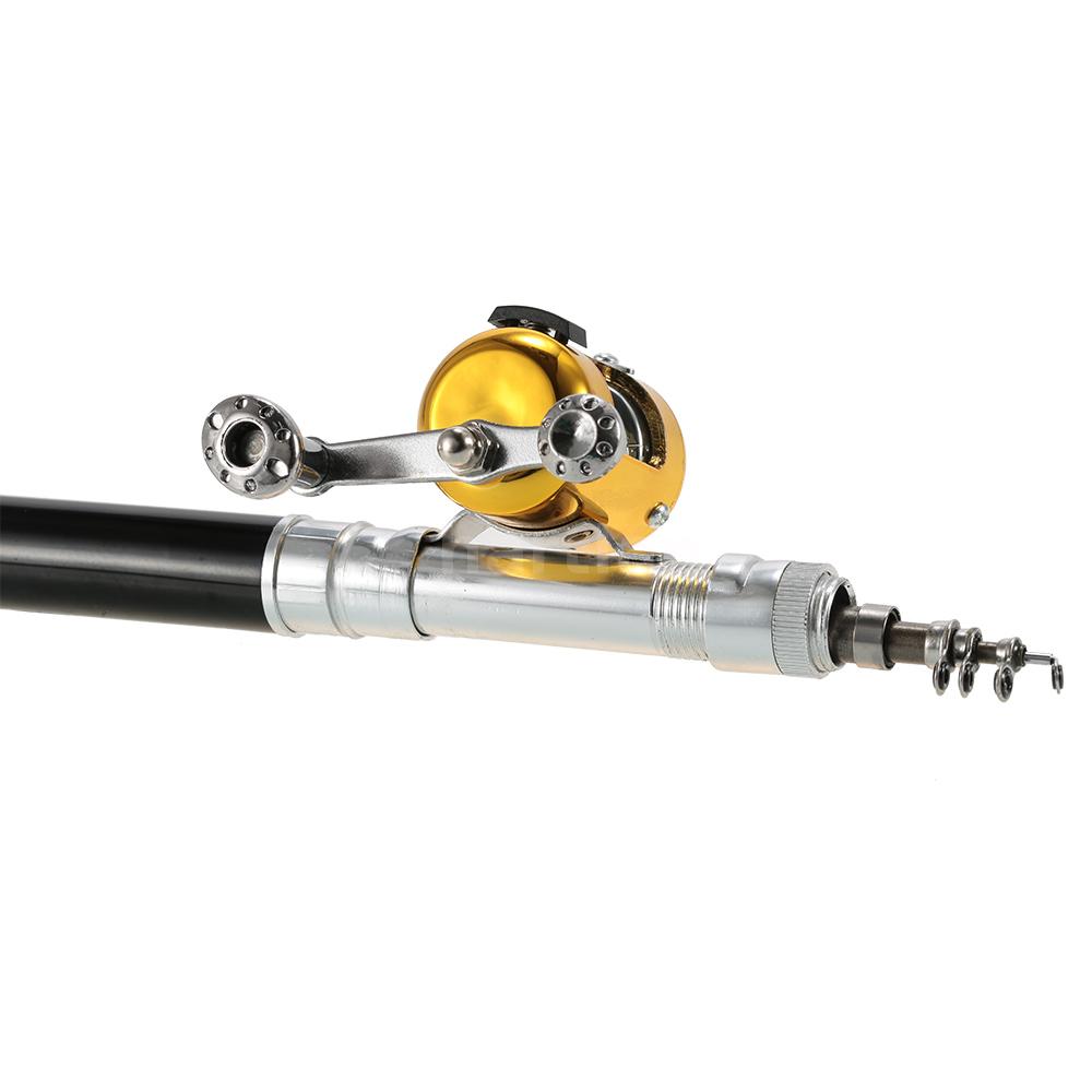 Mini Fishing Rod Reel Combo Set Portable Telescopic Fountain Pen Fishing  Pole